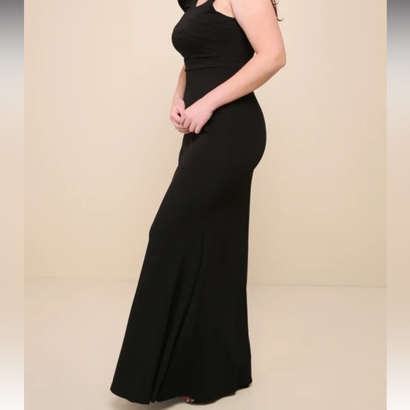 Lucette Black Sleeveless Ruffled Mermaid Maxi Dress NWOT - Picture 9 of 9